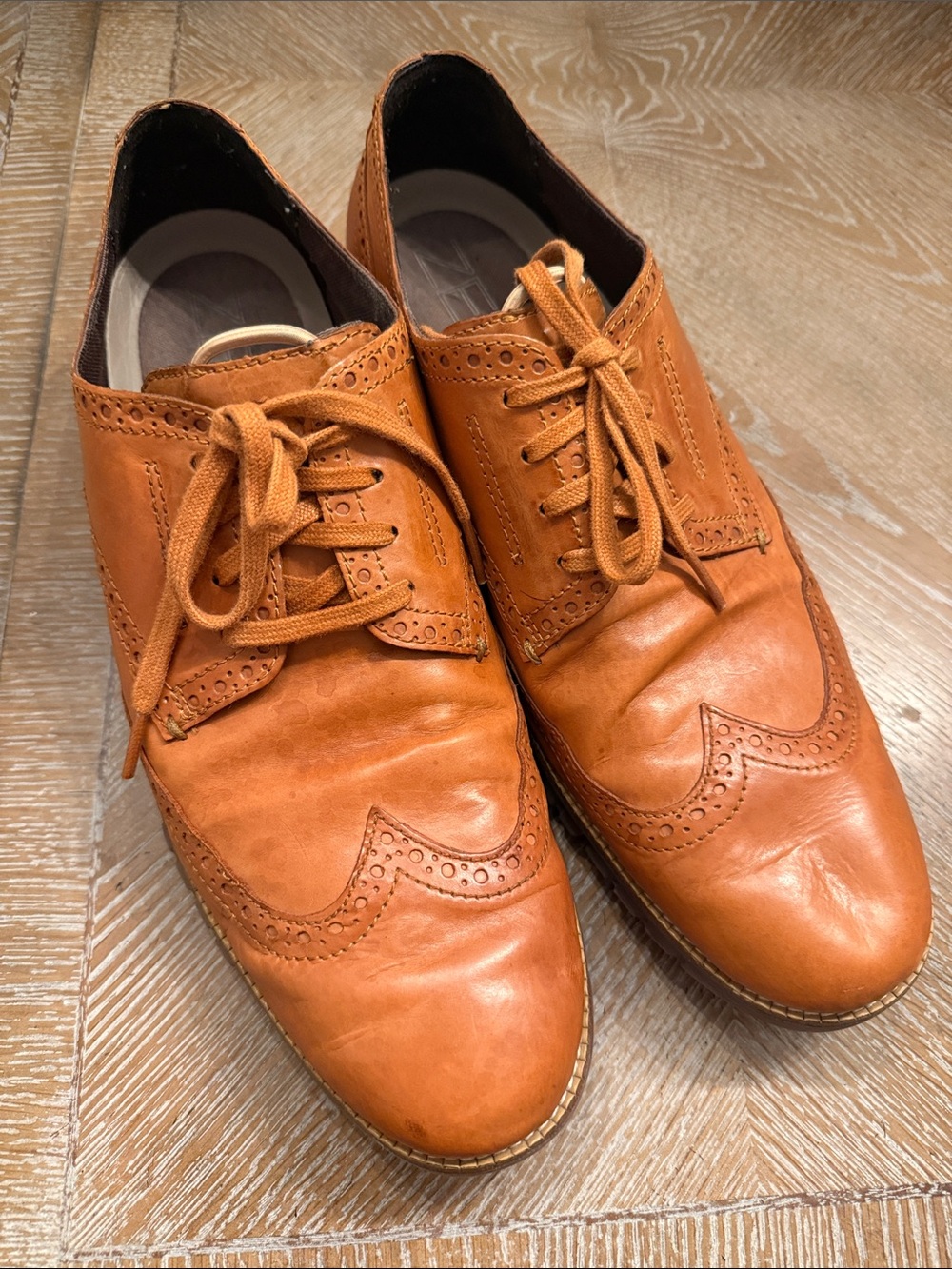 COLE HAAN Zerogrand Brown Men's Leather Wingtip Oxford 11